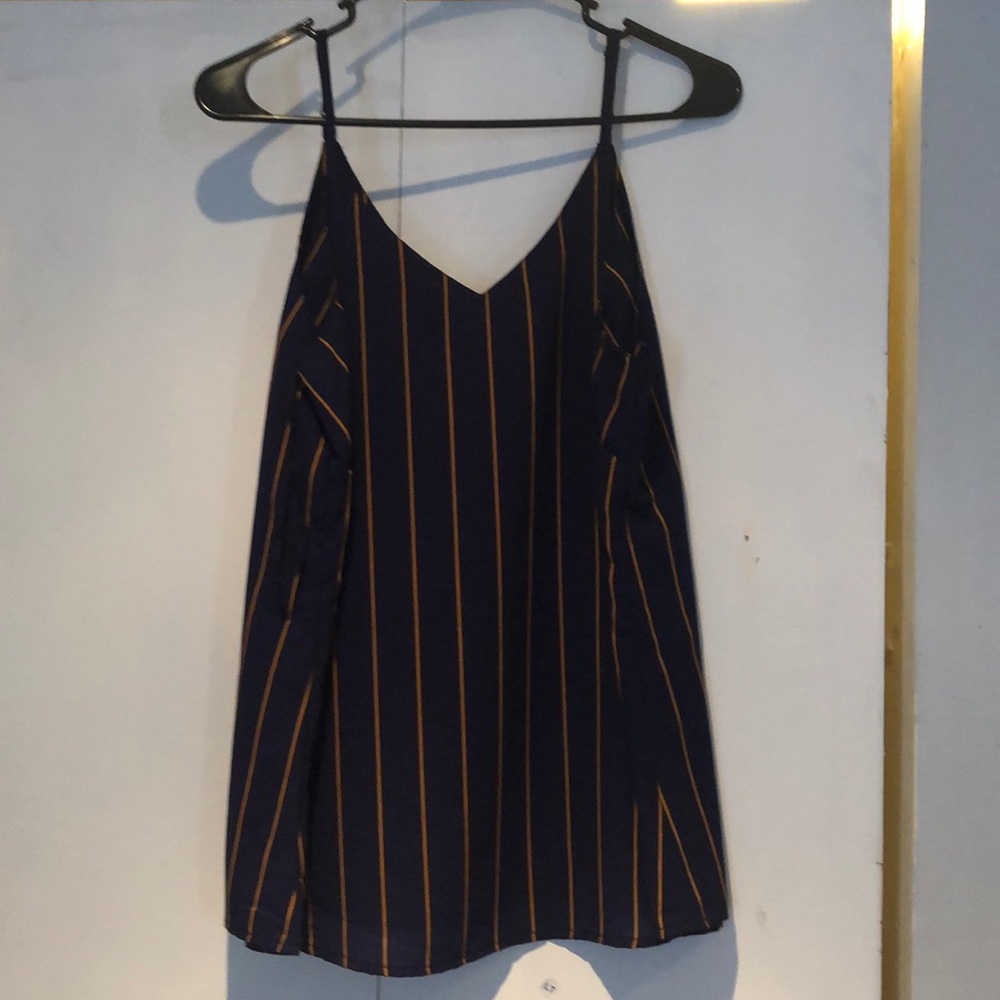 Gold and blue blouse